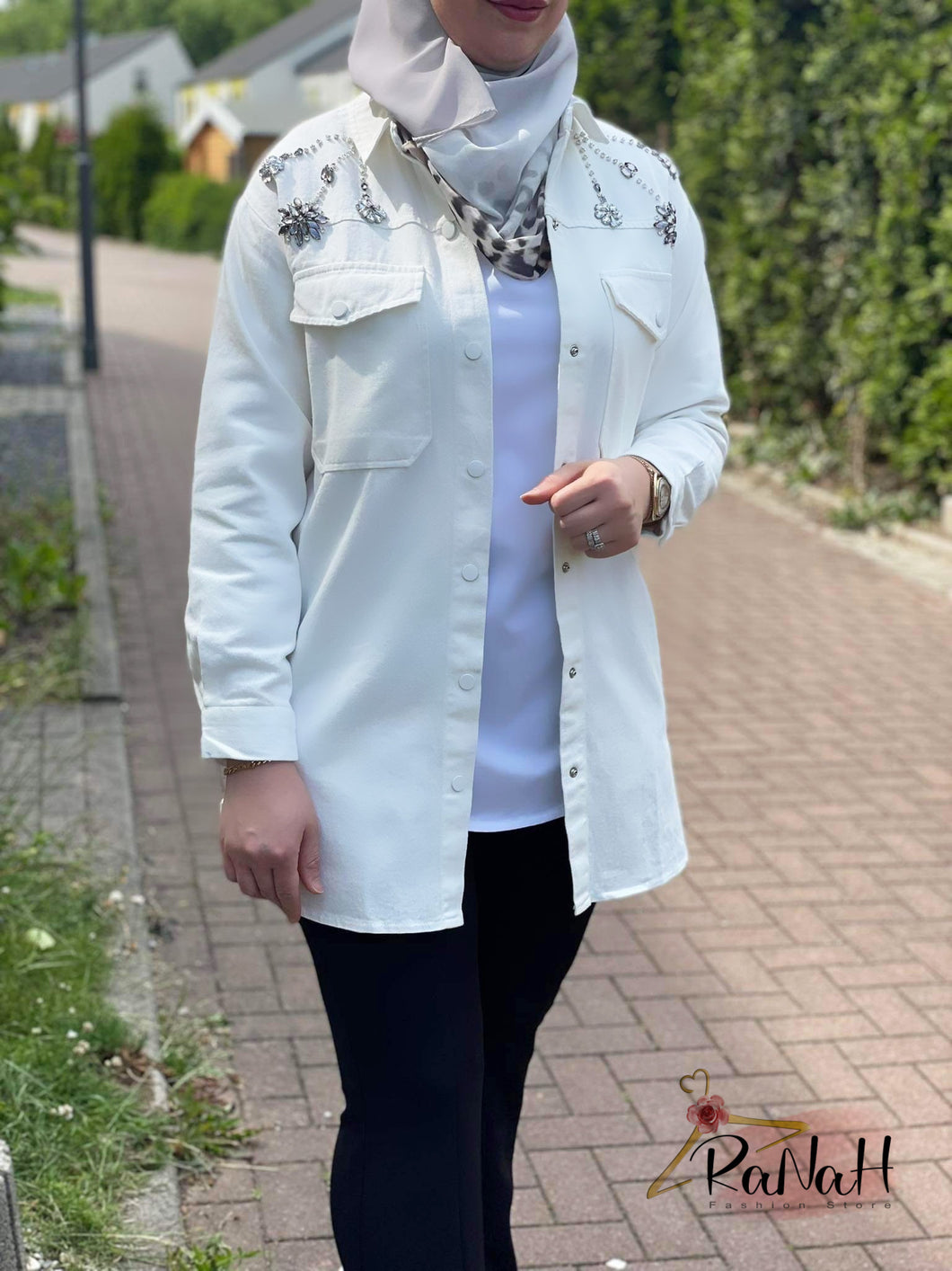 Denim Jacket in White