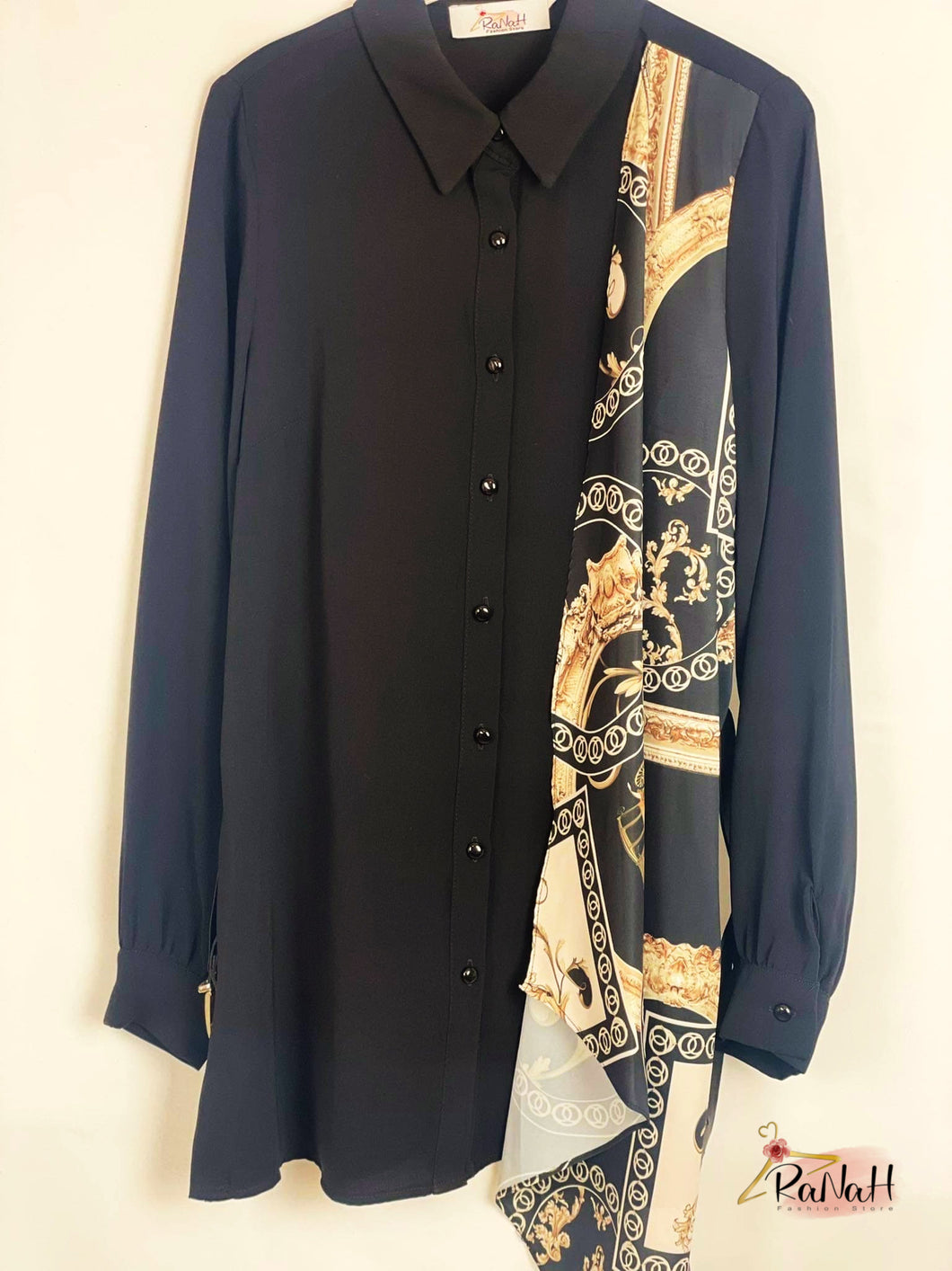 Shirt with stylish shawl